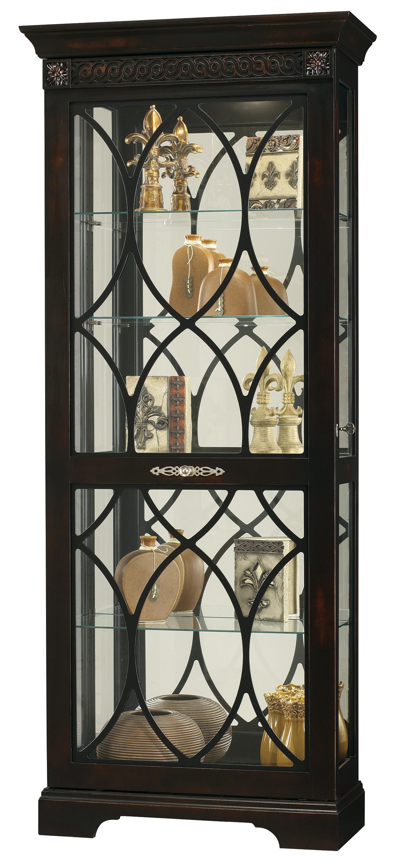 Howard Miller Furniture Trend Designs Curios 680499 Roslyn Display Becker Furniture